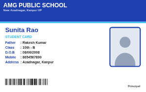 Blue Band school ID card design