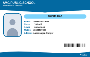 Sky Corporate school ID card design