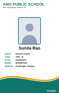 Gurukul Wave school ID card design